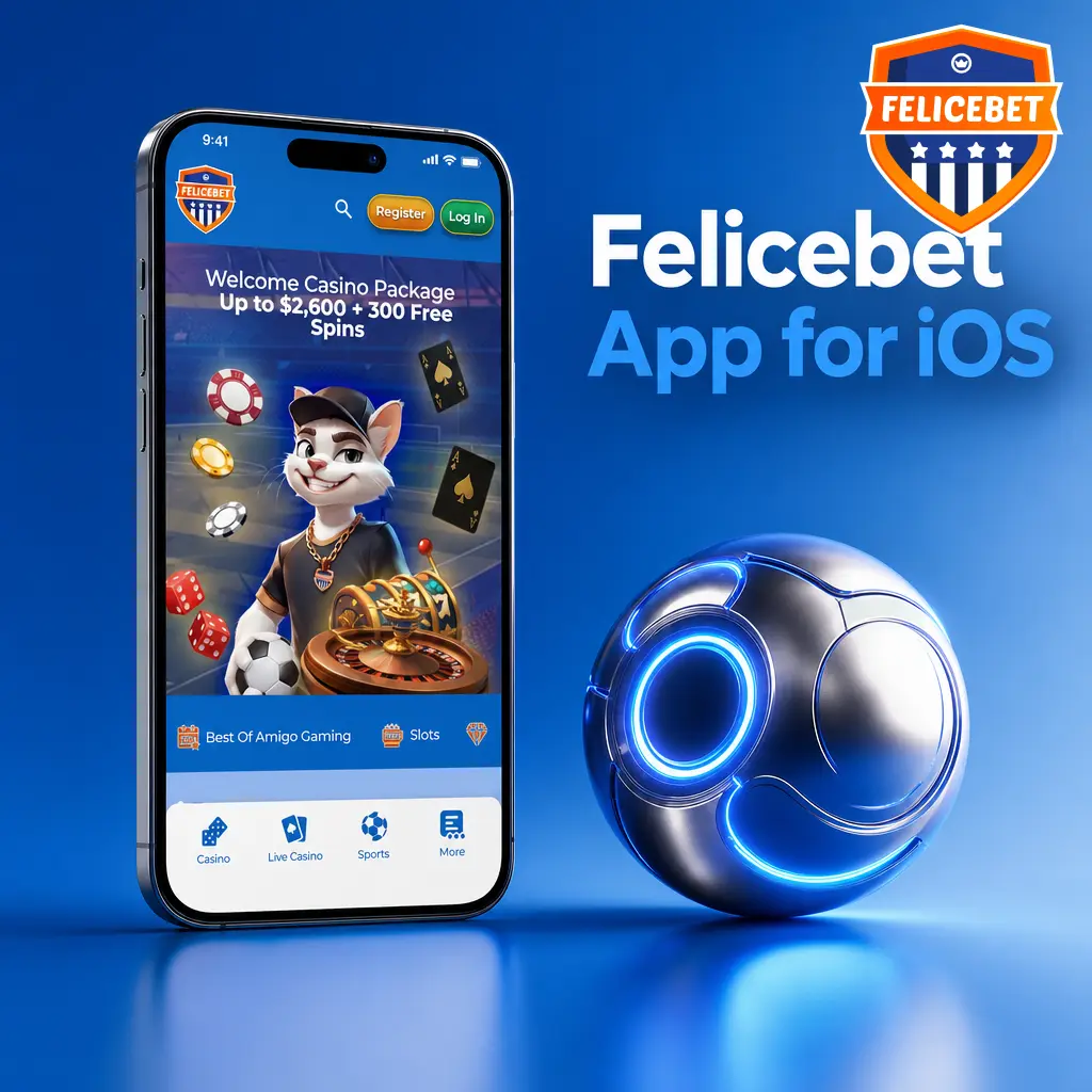 Felicebet iOS app download page showing PWA installation guide for iPhone and iPad users