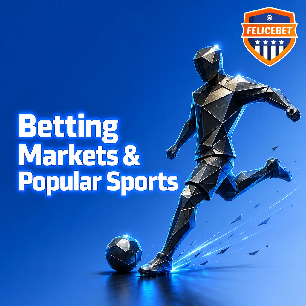 Felicebet sportsbook betting markets across 30+ sports including football, basketball, tennis, MMA, and eSports