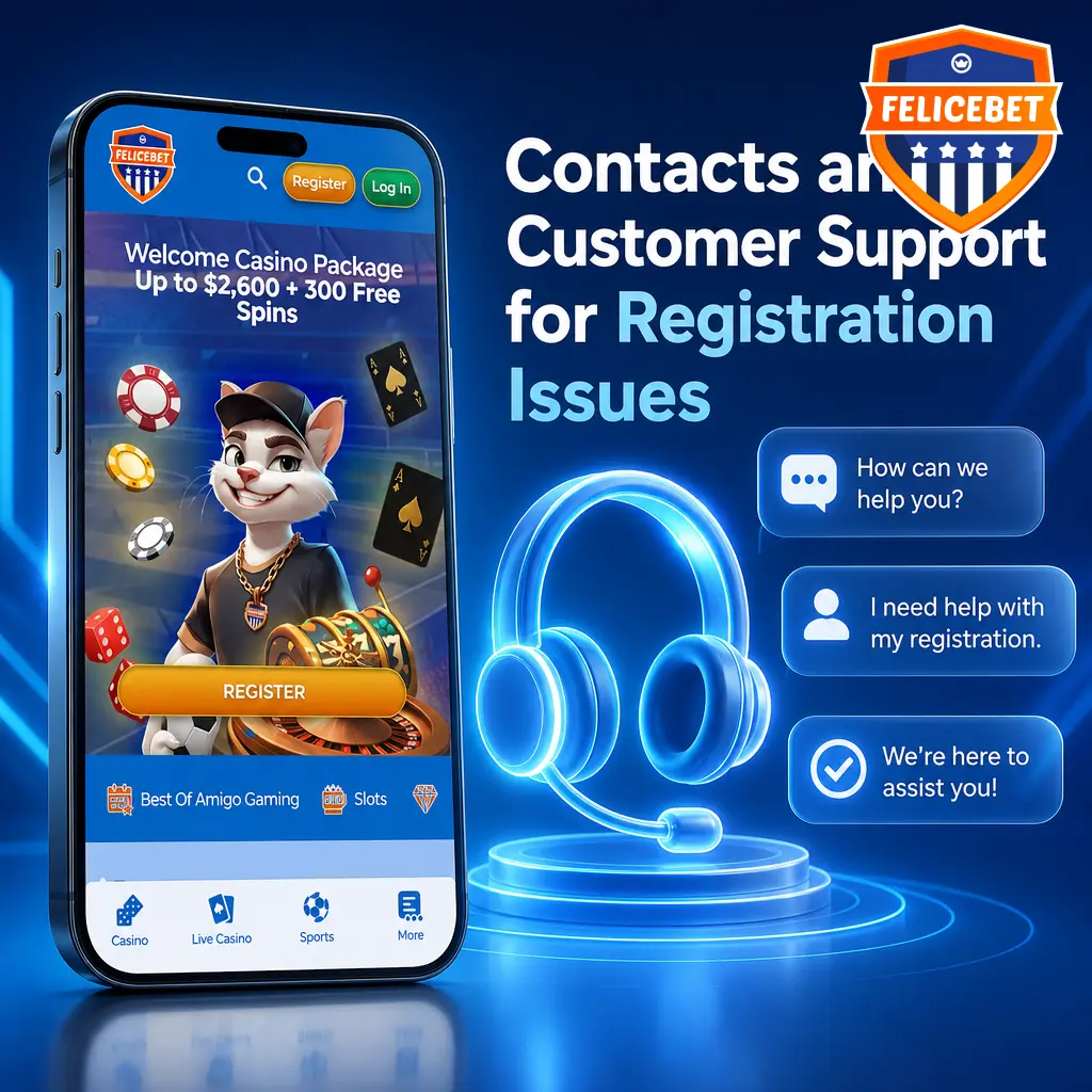 Felicebet 24/7 customer support team assisting users with registration, login, and verification issues via live chat