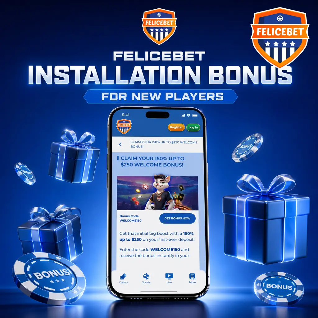 Felicebet welcome bonus for new players offering 500% casino match up to EUR 2,600 and 150% sports bonus up to EUR 250