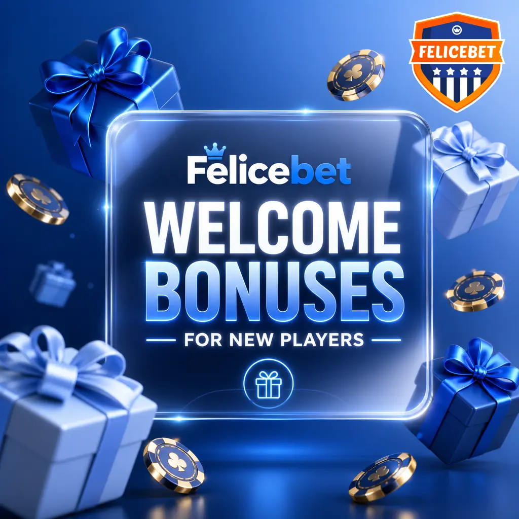 Felicebet welcome bonus offer showing 500% casino match bonus, 300 free spins, and 150% sports bonus for new players