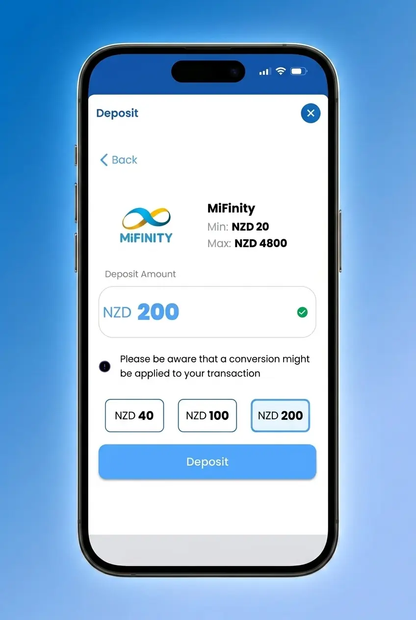 Step-by-step screenshot showing how to deposit funds on Felicebet using the Cashier menu