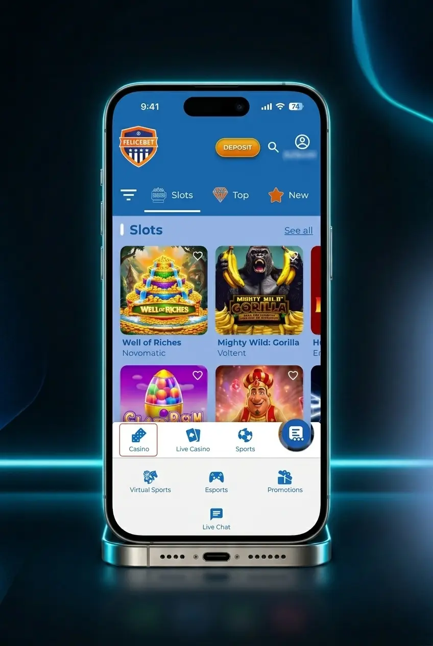 Step-by-step guide to logging in, claiming bonuses, depositing, and spinning slot games on Felicebet
