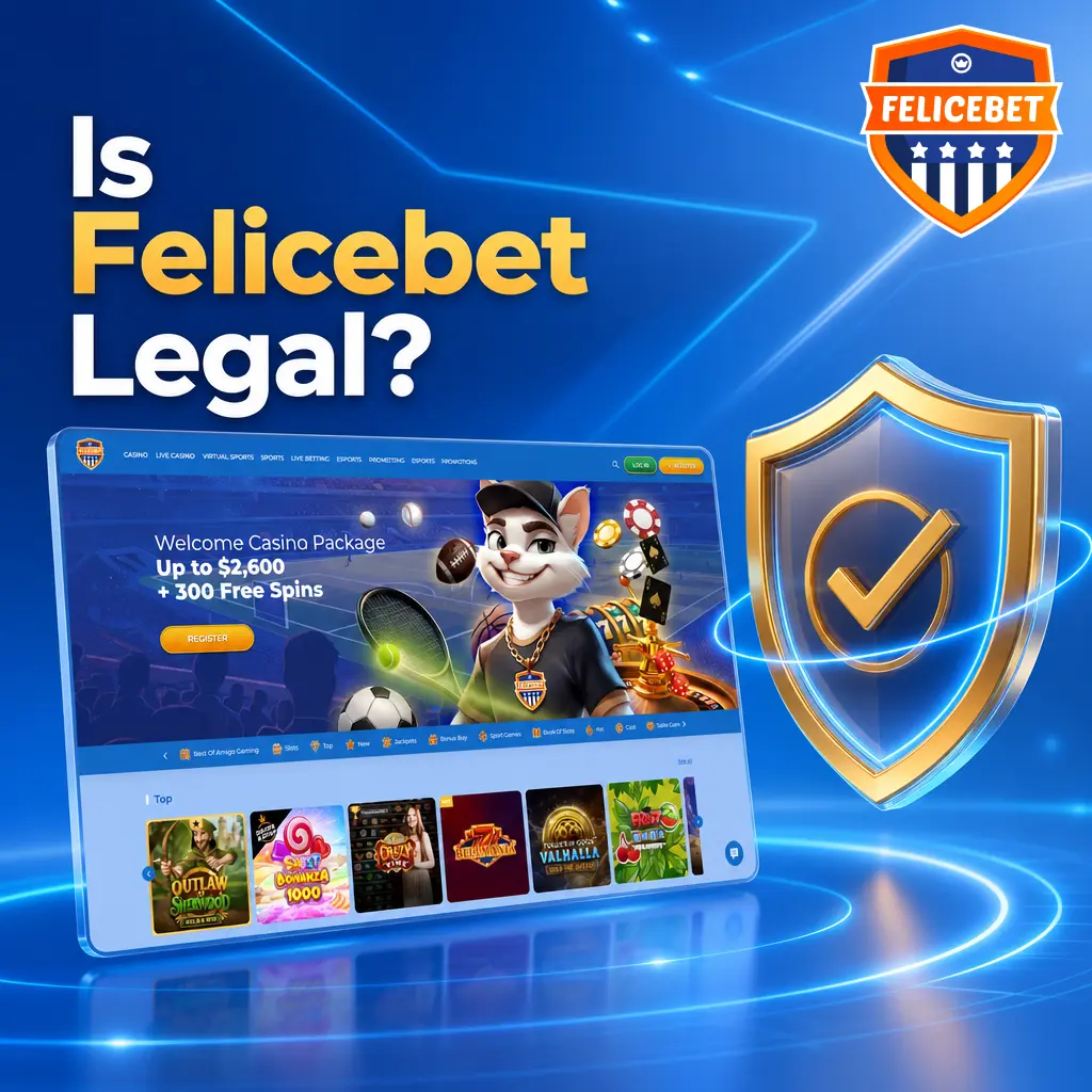 Felicebet licensed under Curaçao Gaming Control Board license 8048/JAZ ensuring fair play and player protection